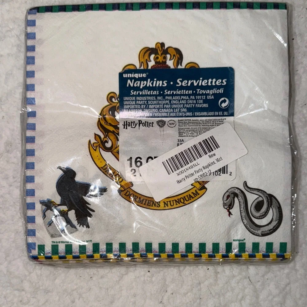 Hogwarts House Crest Party Napkins